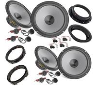 EvoTuning Kit 8 Casse Altoparlanti per VW Tiguan dal 2007 al 2024 compatibile con Hertz K165 Anteriori e Posteriori + 4 Anelli Adattatori da 165mm + 2 Cp Connettori (no plug and play)
