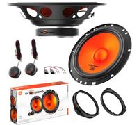 EvoTuning Kit Casse Altoparlanti Anteriori per Alfa Romeo Mito, compatibile con JBL Stage 162CF, Set 2 Woofer 165 mm +2 Tweeter +2 Anelli e Cavi Adattatori