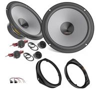 EvoTuning Kit Casse Altoparlanti Anteriori per Ford Ka dal 2008 al 2016, compatibile con Hertz K 165, Set 2 woofer +2 tweeter +2 Anelli e Cavi Adattatori