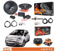 EvoTuning Kit Casse Altoparlanti HERTZ Ant+Post per Fiat Punto Evo +Adattatori
