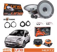 EvoTuning Kit Casse Altoparlanti Hertz K165+Dcx100.3 Ant+Post per Fiat Punto EVO
