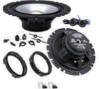 EvoTuning Kit Casse Altoparlanti per VW Golf IV dal 1997 al 2004 Anteriori o Posteriori compatibile con Alpine SXE-1750S Set 2 Woofer+2 Tweeter 1Cp Anelli Adattatori 1Cp Cavi (no plug and play)