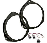 EvoTuning Kit Installazione Coppia Anelli e Cavi Adattatori per Casse Altoparlanti 165 mm 16,5cm per Fiat Tipo dal 2015, Fiat Ducato Peugeot Boxer e Citroen Jumper dal 2006 Anteriori