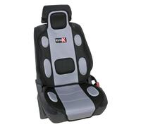 SCHIENALE COPRISEDILE AUTO UNIVERSALE IMBOTTITO REPLICA MACCHINA DA CORSA GRIGIO