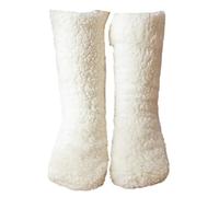 EVPCPWTYZY Calzini da neve invernali spessi e foderati in pile antiscivolo da donna, pantofole da casa calde e comode(B)