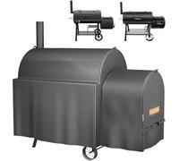 EVRBUL Copertura per affumicatore compatibile con affumicatore offset Oklahoma Joe's Longhorn Highland, copertura impermeabile per griglia esterna, resistente copertura per barbecue 420D, 162,6 cm L x