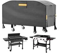 EVRBUL Copertura per griglia a gas da esterno, impermeabile, resistente, 420 denari, copertura per barbecue con griglia di ventilazione e fibbia antivento, 160 cm di lunghezza x 67 cm di larghezza x
