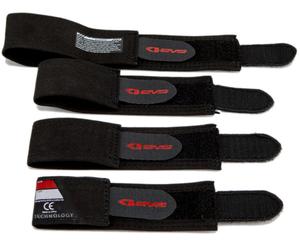 EVS Axis Pro/Sport Sostituzione Velcro fissaggio per ginocchiere, nero-rosso, taglia S per maschi