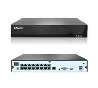Evtevision 16 Canali PoE NVR 4K/5MP/4MP/3MP/1080p IP Videoregistratore di Sorveglianza con 16 porte PoE,Supporto Visualizzazione remota/Registrazione intelligente (Senza HDD)