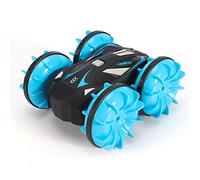 EVTSCAN 1:20 RC Stunt Car 360 ° Ruotare auto anfibie Rc a due pareti giocattoli elettrici Auto DEMO Ragazzi verdi/blu