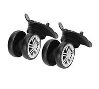 EVTSCAN 1 paio di ruote per bagagli, con barra di traino girevole a 360°, ricambio per valigia, doppia fila silenziosa