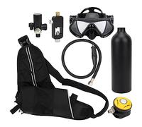 EVTSCAN 1L di attrezzatura per serbatoio di trasporto sottomarino set da ossigeno immersioni (Negro)