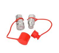 Evtscan 2pcs Agticoli idraulici con tappi per polvere 3/4 NPT piatta Faccia Non raccontati per saltare il caricatore di skip steer