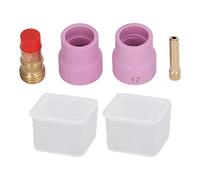 EVTSCAN 4 pezzi di saldatura rosa Collet torcia set per WP 17 18 26 Argon Arc Welding Gun Tig Accessori