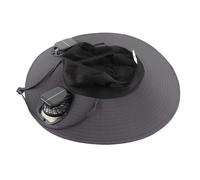 EVTSCAN Cappello con ventola solare Ricarica USB e doppia ventola ad energia solare Cappello da sole a tesa larga per la pesca in spiaggia (Grigio scuro)