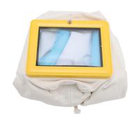 EVTSCAN Casco Sandblaster Casco protettivo Cappo di cappuccio in vetro a doppio strato per pittura sabbia di pittura gialla