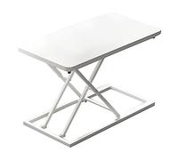 EVTSCAN Convertitore da Scrivania Regolabile in Altezza Stand Up Desktop Riser Tavolo Elevatore per Computer in Piedi 7 Ingranaggi Scrivania Pieghevole per Laptop Telaio Elevabile(Bianco)