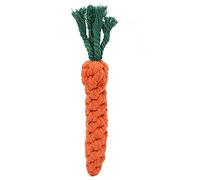 EVTSCAN Corda da masticare per animali domestici in cotone intrecciato a forma di carota giocattolo per animali domestici per cuccioli e gattini