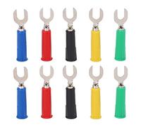 EVTSCAN J.20019 Spina a banana a forma di U 6 mm Spina di tipo Y ad alta pressione con jack 4 mm per apparecchiature elettroniche