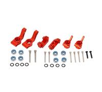 EVTSCAN Kit Sedile STERZO Anteriore E ASSE Posteriore per Auto RC in Lega di Alluminio per Parti di AGGIORNAMENTO Slash 2WD (Rosso)