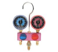 EVTSCAN Manifold Gauge diagnostico per AC con doppio misuratore, con vetro a vista e valvole a sfera, per refrigeranti R22, R32 e R410a, per diagnostica, manutenzione sistemi AC automobilistici