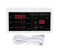 EVTSCAN Misuratore della Qualità Dell'aria Interna, Rilevatore di Anidride Carbonica PM2.5 HCHO 5 in 1, Monitor Portatile di CO2