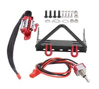 EVTSCAN Paramper Anteriore in Metallo con Accessorio per remoto Set di argano per Auto SCX10 RC Assiale