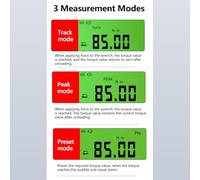 EVTSCAN Set di cacciaviti dinamometrici digitali da 32 pezzi 1/4 0,025-10 Nm con display LCD 10 bussole esagonali 19 punte esagonali Modalità traccia/picco/pre Calibrazione automatica