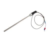 EVTSCAN Sonda di temperatura con sensore di temperatura in acciaio inossidabile di tipo K termocoppia con sonda M12 (1m)