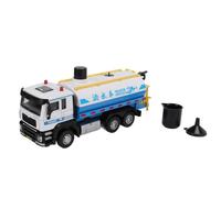 EVTSCAN Tacca d'acqua in lega di camion irrilevante Simulazione ad alta simulazione Collezione durevole per bambini, lega di zinco + materiale ABS blu bianco 1:50 Modello 18x5,5x8cm 428G