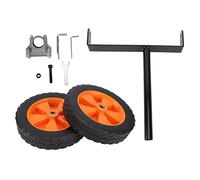EVTSCAN Tagliabordi Ruota ausiliaria regolabile Ruota di supporto per decespugliatore elettrico Attacco ruota per tubi con asse da 26 mm 28 mm Tosaerba