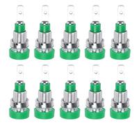 EVTSCAN Terminali connettori presa a pannello in ottone da 10 pezzi con presa a banana per apparecchiature elettroniche industriali (Green)