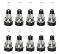 EVTSCAN Terminali connettori presa a pannello in ottone da 10 pezzi con presa a banana per apparecchiature elettroniche industriali (Black)