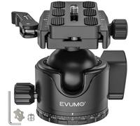 EVUMO EX46L 46mm testa a sfera per treppiede con rilascio a leva | con piastra a sgancio rapido Arca Swiss, carico massimo 25 kg, compatibile con treppiede, monopiede, fotocamera e telescopio