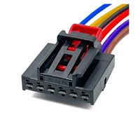 EVURU 6 Pin Auto Lampada Posteriore Spina Cablaggio Regolatore di Altezza del Sedile Connettore Femmina con Cavo Compatibile con VW Golf 1S0972706