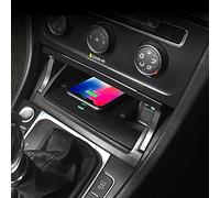 EVURU Adatto for Volkswagen for VW Golf 7 MK7 Accessori for Auto Telefono Cellulare Adattatore for Telefono Caricabatterie Wireless Qi 15W Supporto for Ricarica Rapida Caricatore Wireless