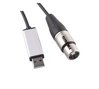 EVURU Cavo convertitore FT232RL USB A RS485 512 512 XLR Femmina Compatibile con Il Controller di Illuminazione da palco Freestyler Lightkey Kabel(5.0M,Svart)