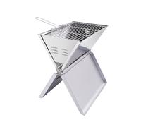 EVVIVA BARBEBOOK BBQ PORTATILE PIEGHEVOLE SILVER CON ACCESSORI