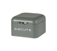 Evviva Biscottiera con manico, 20 x 20 x H13 cm in metallo (Verde)