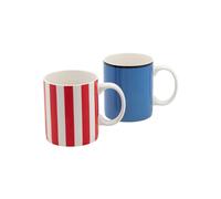 EVVIVA ETNA SET 2 TAZZE MUG 350 ML BLU RIGHE ROSSE