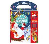 Evviva il Natale! Libri a spasso. Con adesivi. Ediz. a colori. Con gmatite bicolore, omma per cancellare
