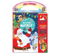 Evviva il Natale! Libri a spasso. Con gomma per cancellare. Con 6 matite bicolore. Con Adesivi