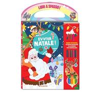 Evviva il Natale! Libri a spasso. Con gomma per cancellare. Con 6 matite bicolore. Con Adesivi