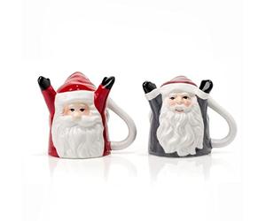 Evviva Set 2 Tazzine Caffè Babbo Natale Upside down (Mani)