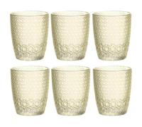 Evviva Set 6 Bicchieri acqua in vetro decorato 320 ml - Mozart (Champagne)