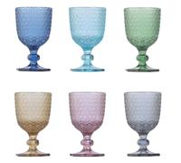 Evviva Set 6 Calici liquore in vetro decorato 80 ml - Mozart (Multicolor)