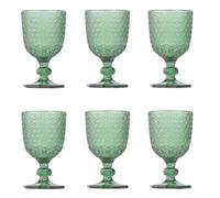 Evviva Set 6 Calici liquore in vetro decorato 80 ml - Mozart (Verde)