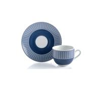 EVVIVA SET 6 TAZZE CAFFÈ CON PIATTINO 90 ML IN PORCELLANA - NIZZA