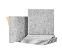 Evvmnaks 10 insonorizzati per pareti, acustici autoaderenti, 12 x 12 x 0,4 PB, per studio di registrazione, ufficio, casa, A
