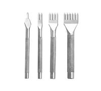 Evvmnaks 4 Pezzi AntiderRapante Taglio Diamante Fai Da Te Strumento in Pelle Taglio Piatto Oblico Galvanotecnica Foro di Taglio Diamante Cucito a Mano (5 Mm)